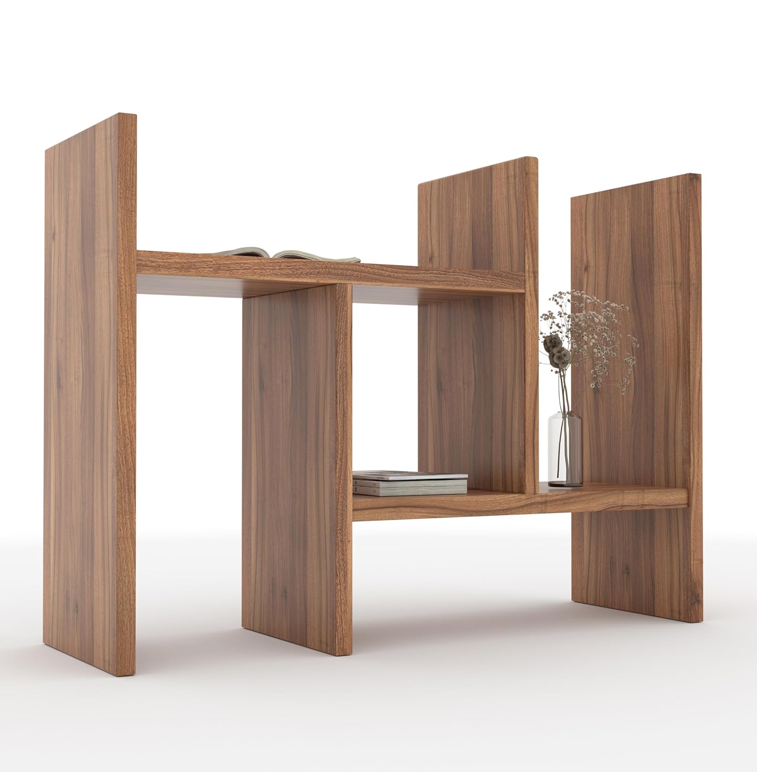 Versa Multi-Level Display & Storage Stand – Lyon Walnut