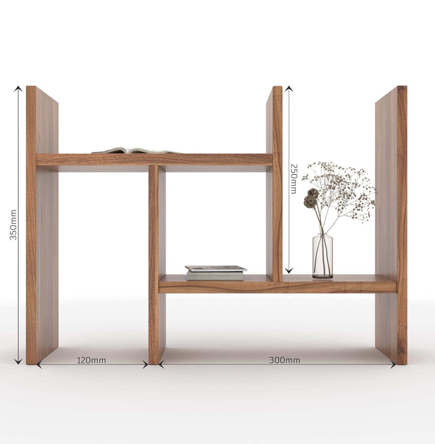 Versa Multi-Level Display & Storage Stand – Lyon Walnut