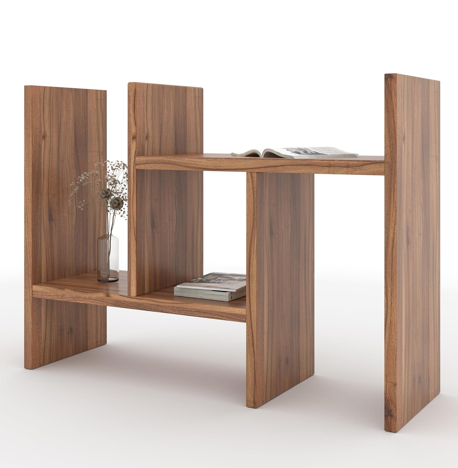 Versa Multi-Level Display & Storage Stand – Lyon Walnut