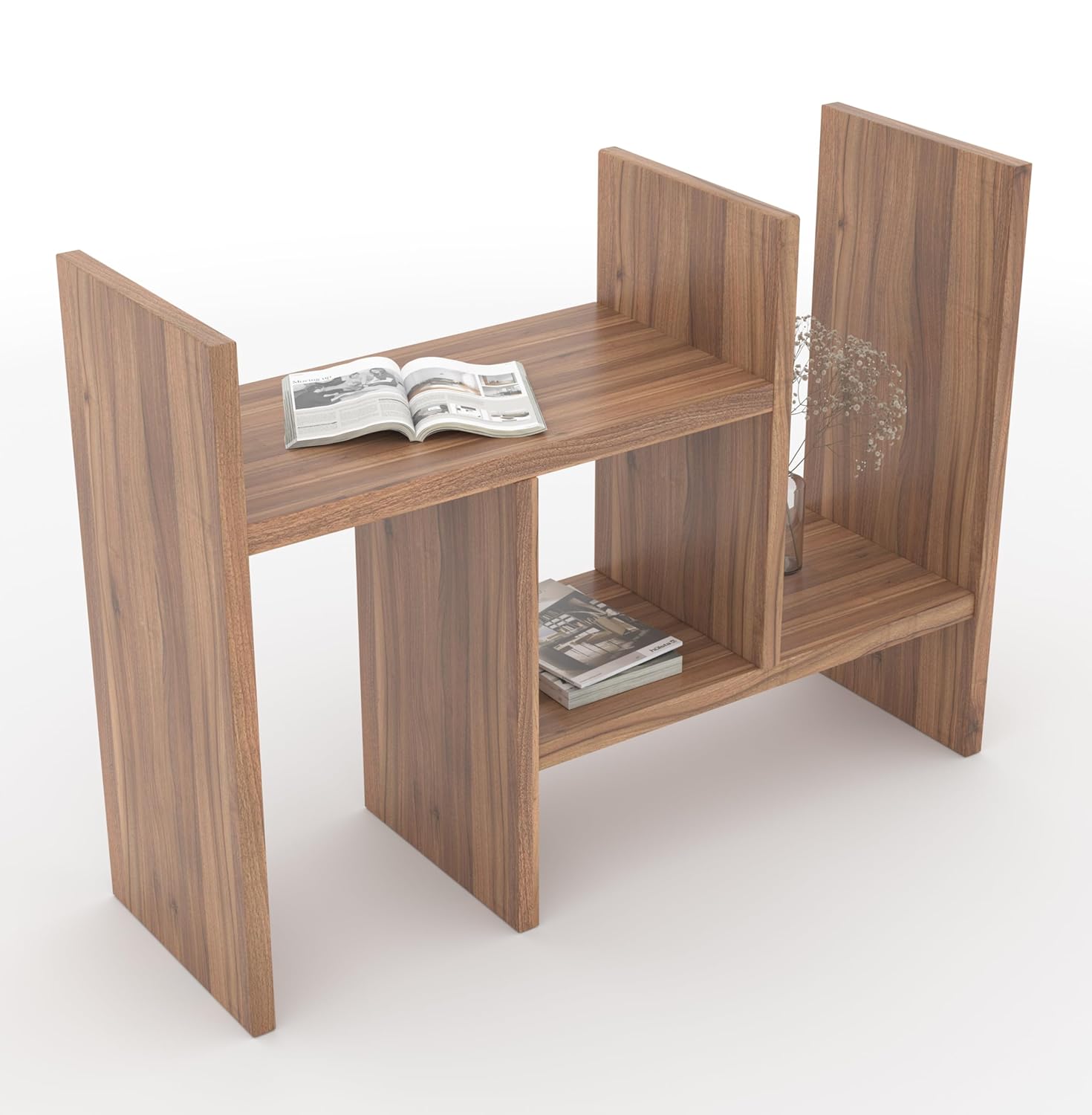 Versa Multi-Level Display & Storage Stand – Lyon Walnut