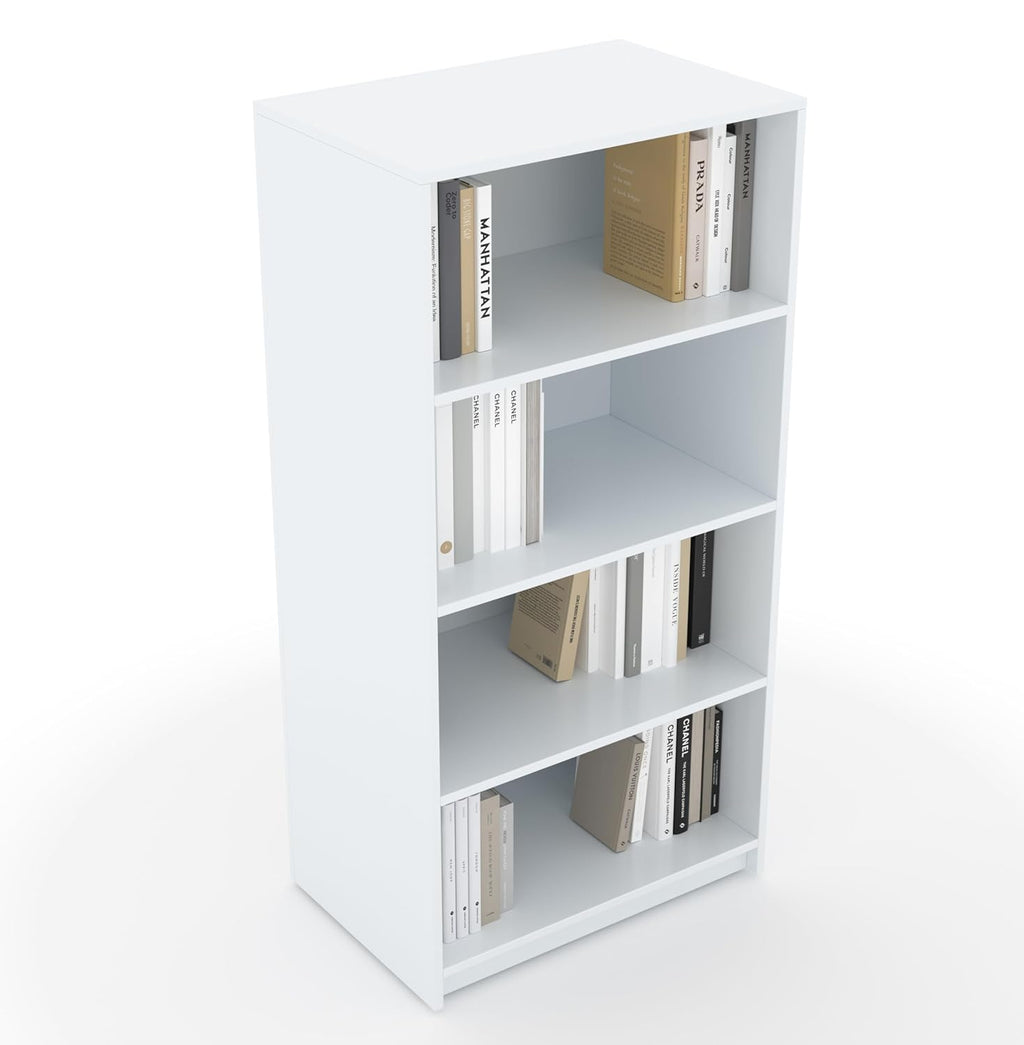 Zura 4-Tier Open Book Shelf – Super White