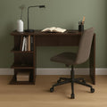 Compact Study Table with 3 Open Shelves – Wenge