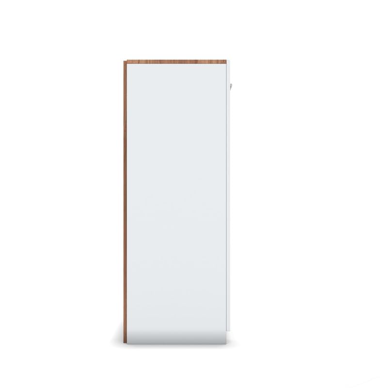 Zuvo Multi-Level Shoe Rack with Cabinet – White & Walnut