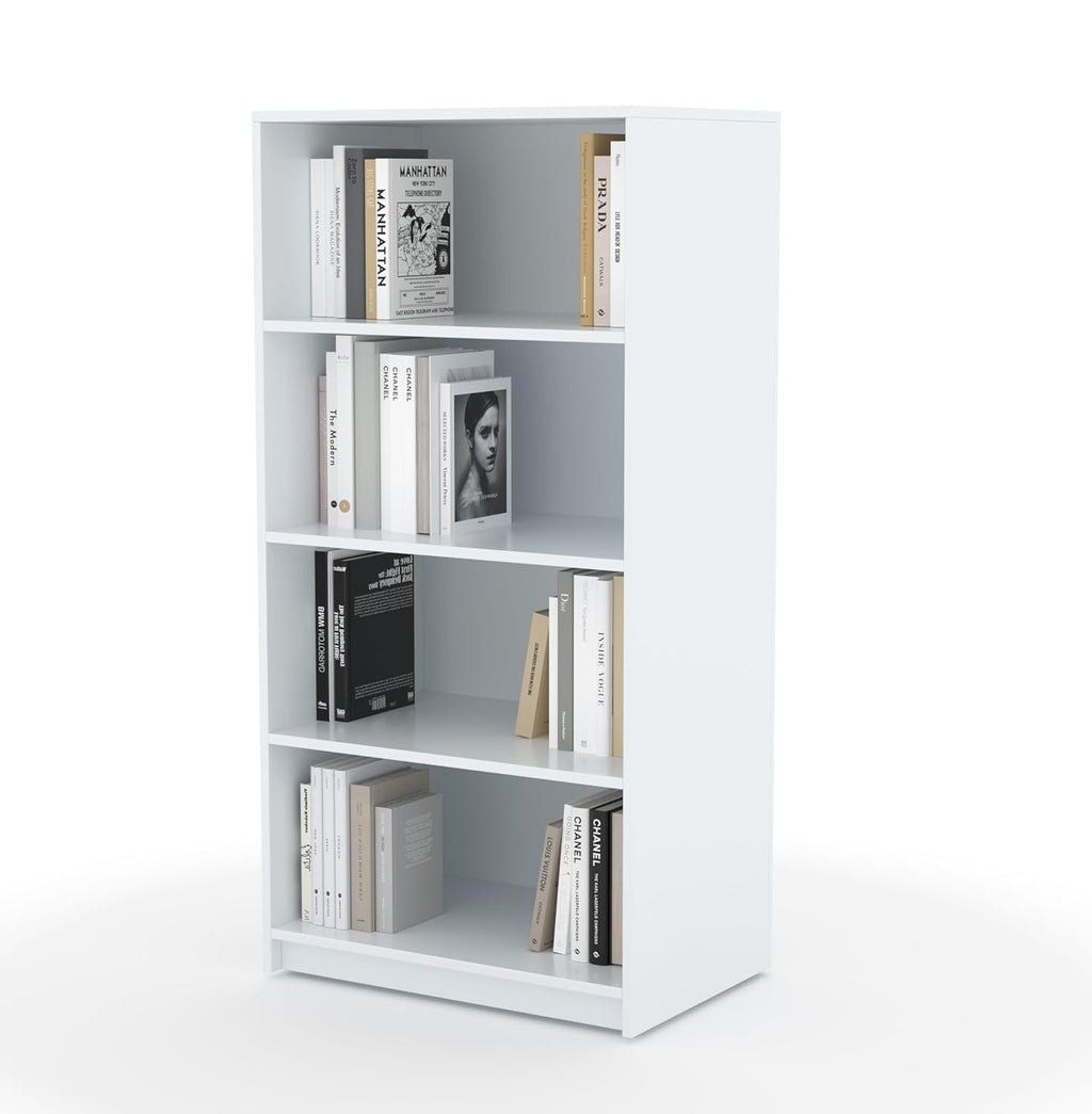Zura 4-Tier Open Book Shelf – Super White