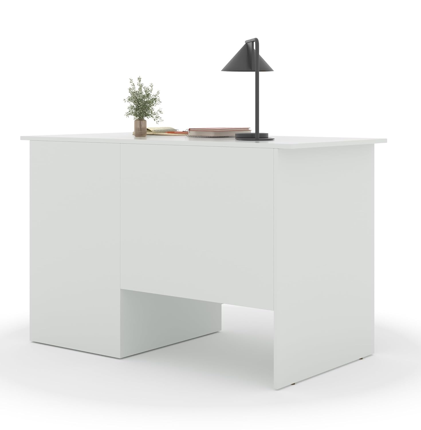 Study Desk with Keyboard Tray – Everest White