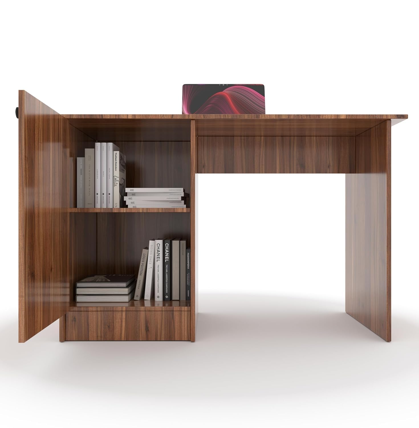 Tabloft Executive Desk with Cabinet – Lyon Walnut