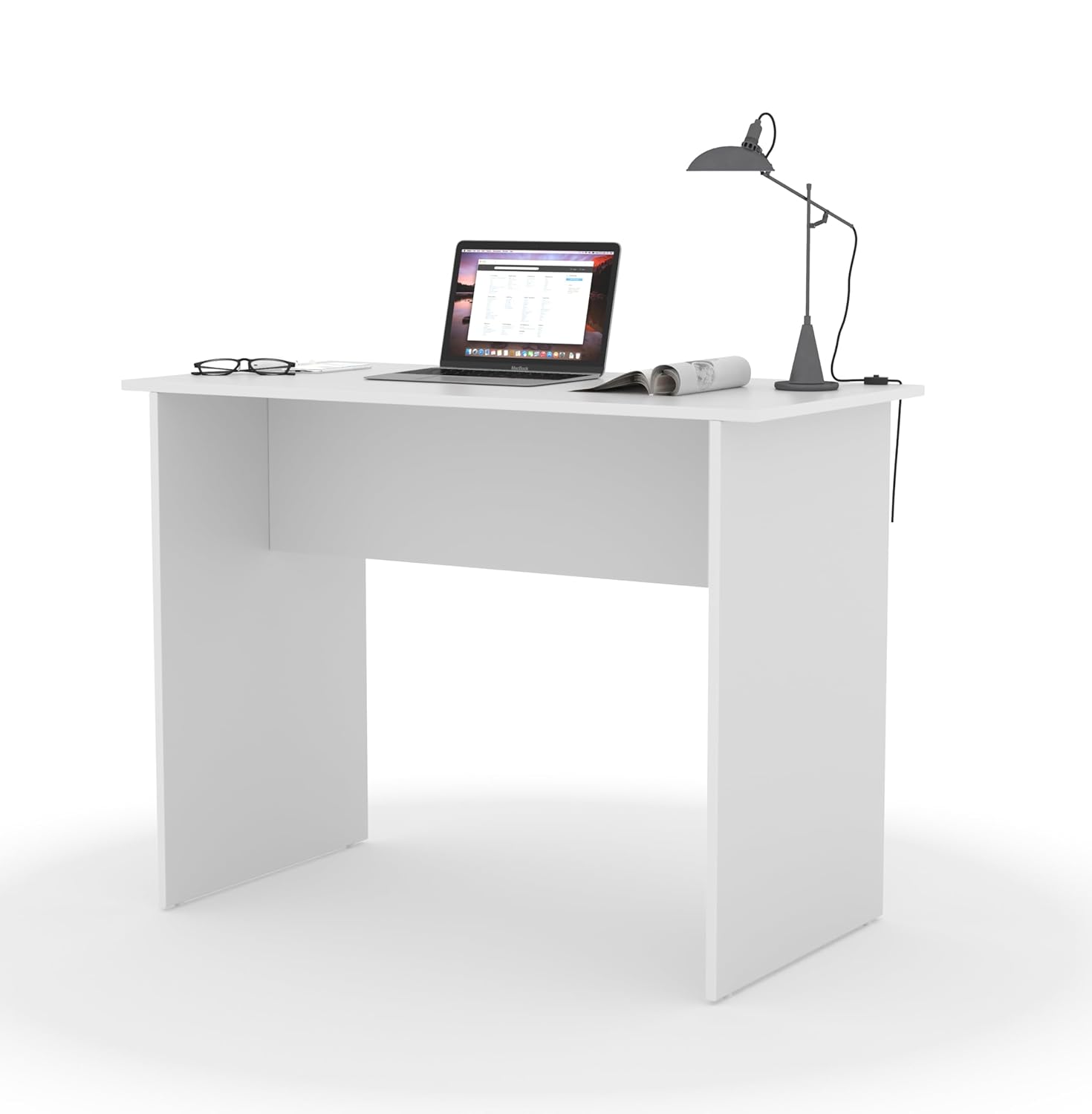 Compact Computer Desk – White Finish