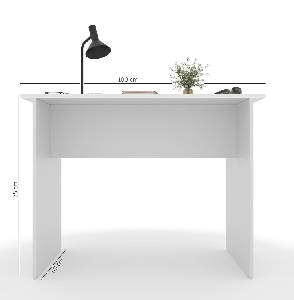 Compact Computer Desk – White Finish