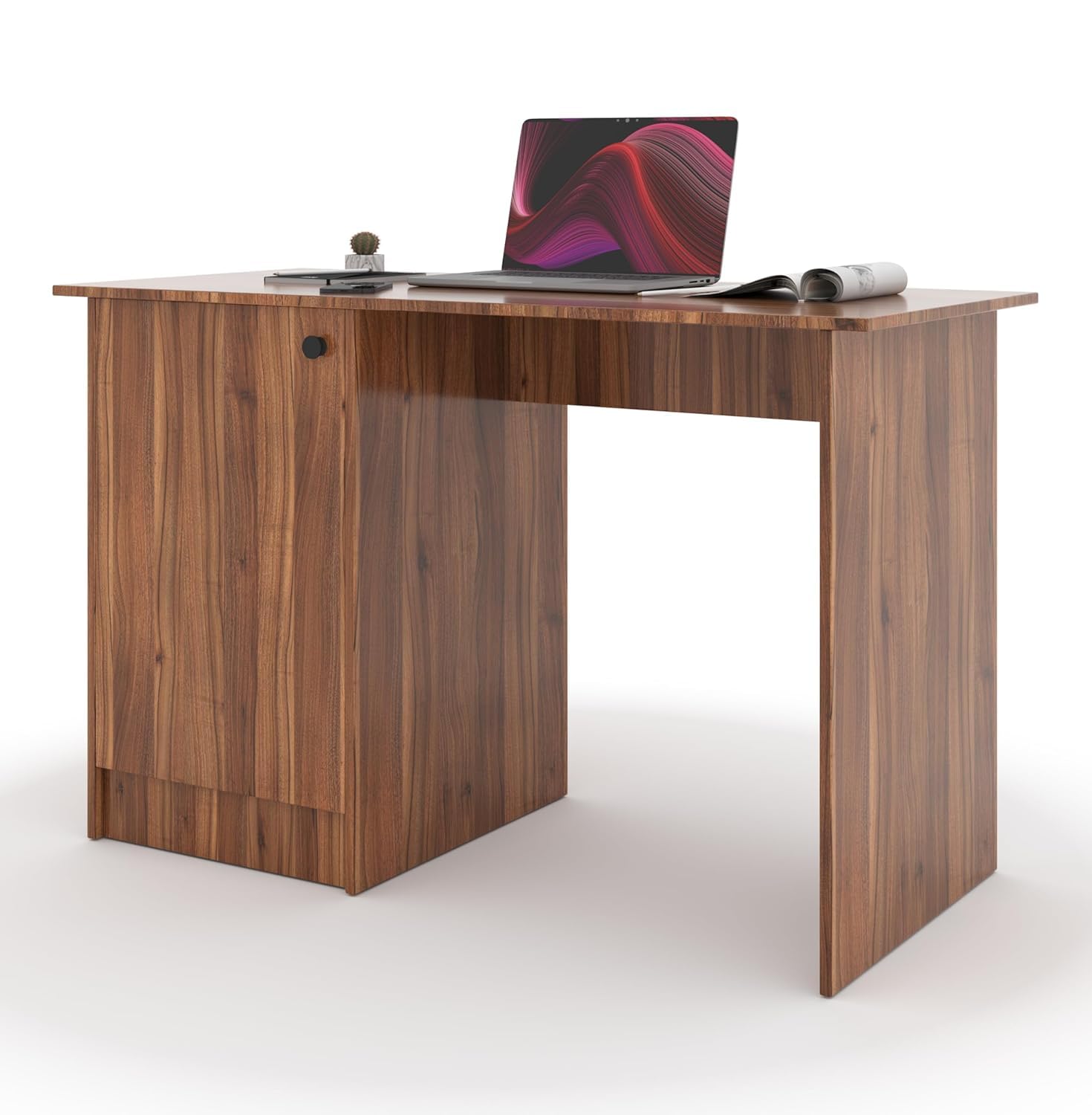 Tabloft Executive Desk with Cabinet – Lyon Walnut