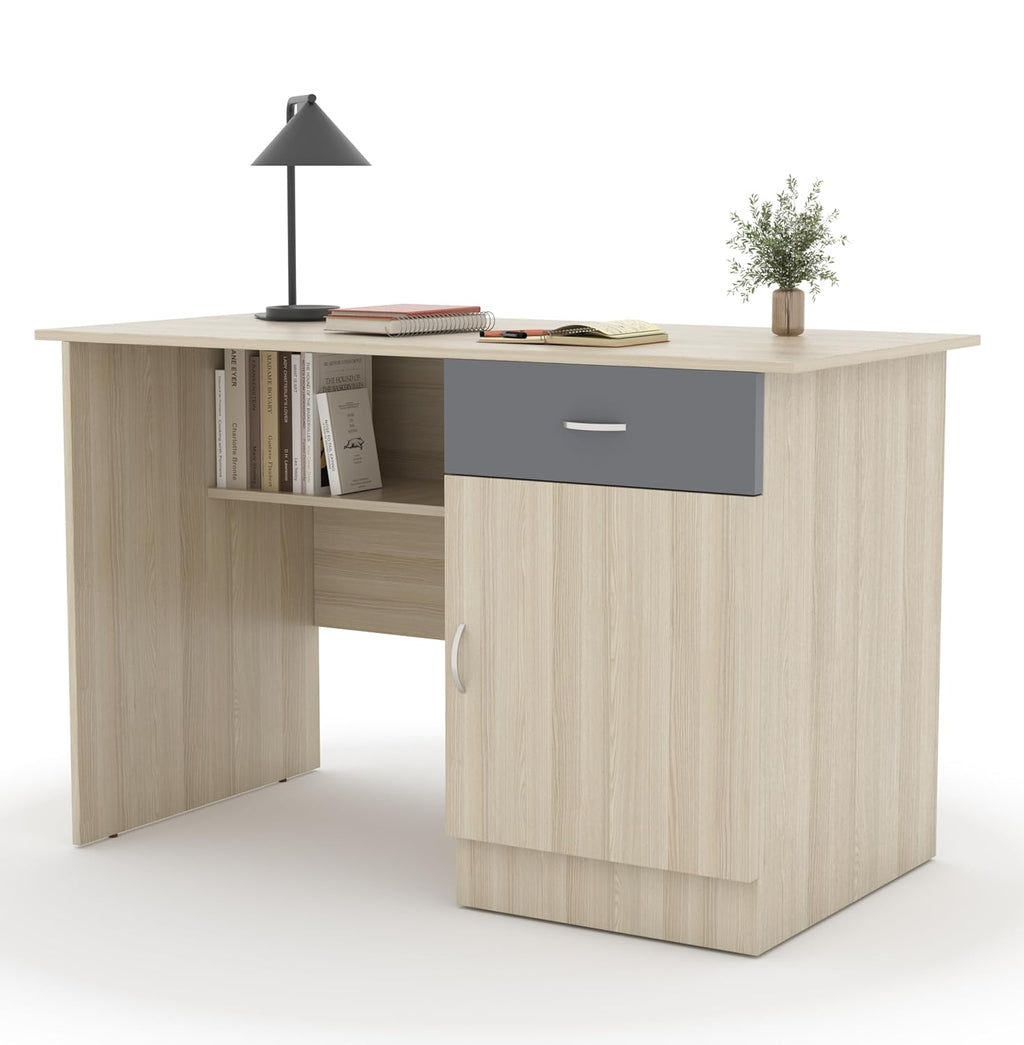 Study Desk with Drawer & Cabinet – Moldau Acacia