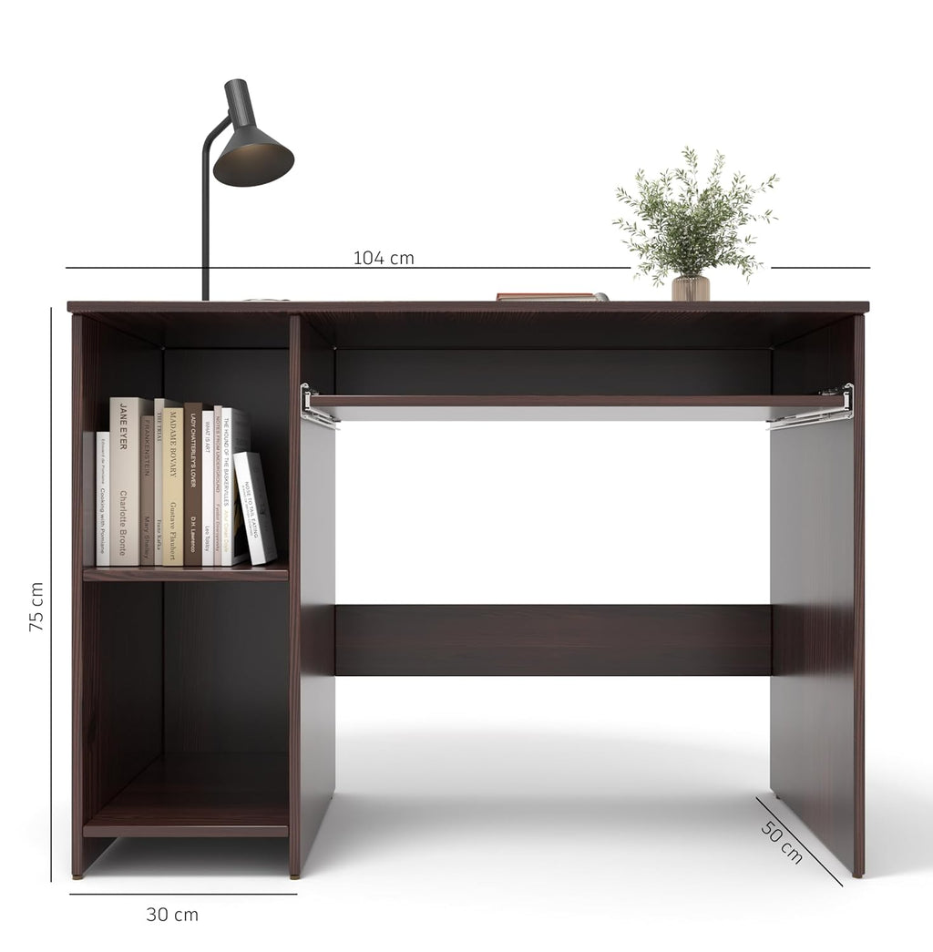 Study Desk with Keyboard Tray – Golden Oak