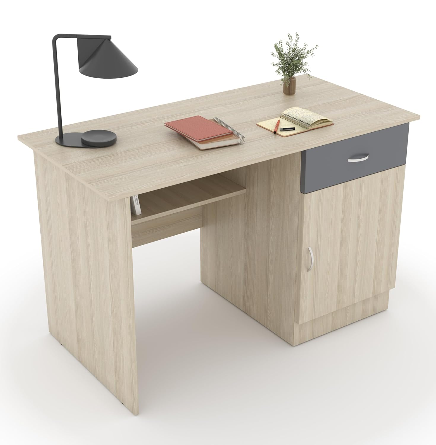 Study Desk with Drawer & Cabinet – Moldau Acacia