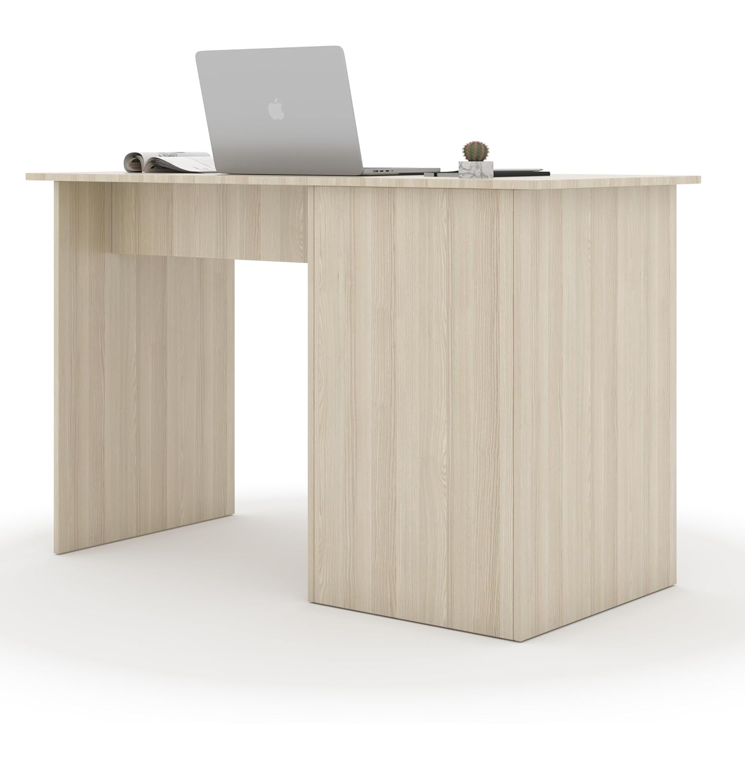 Tabloft Executive Desk with Cabinet – Acacia Light