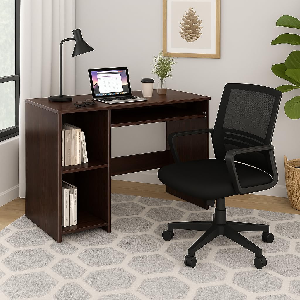 Study Desk with Keyboard Tray – Golden Oak