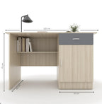Study Desk with Drawer & Cabinet – Moldau Acacia
