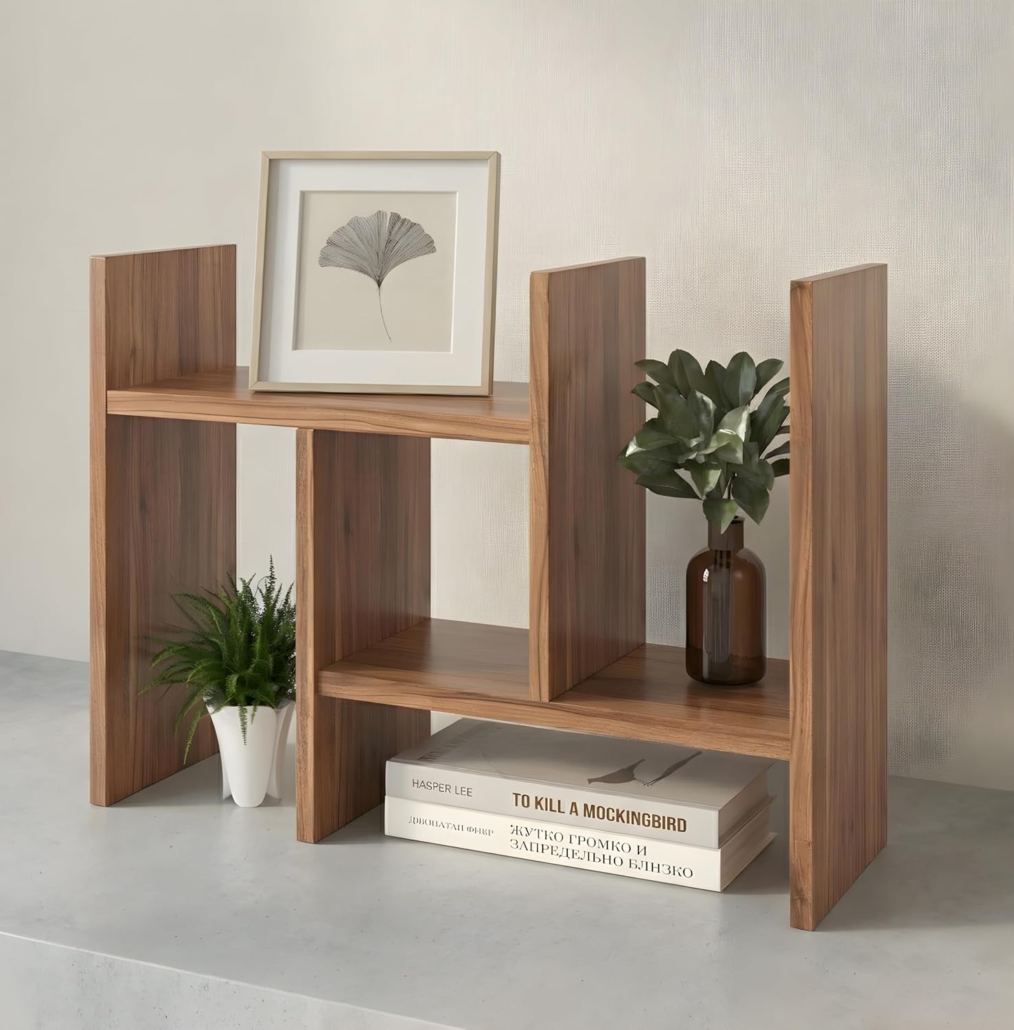 Engineered Wood Aesthetic Multi Level Versa Stand- 30x45x35 CM