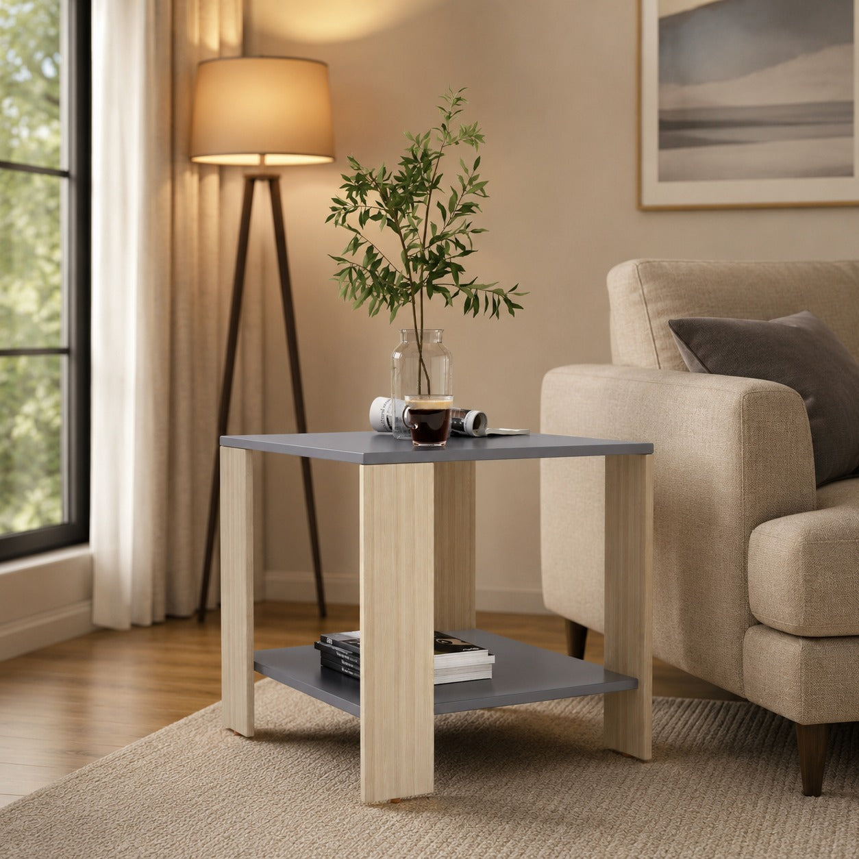 45x45x45CM Engineered Wood Square Side/End Table