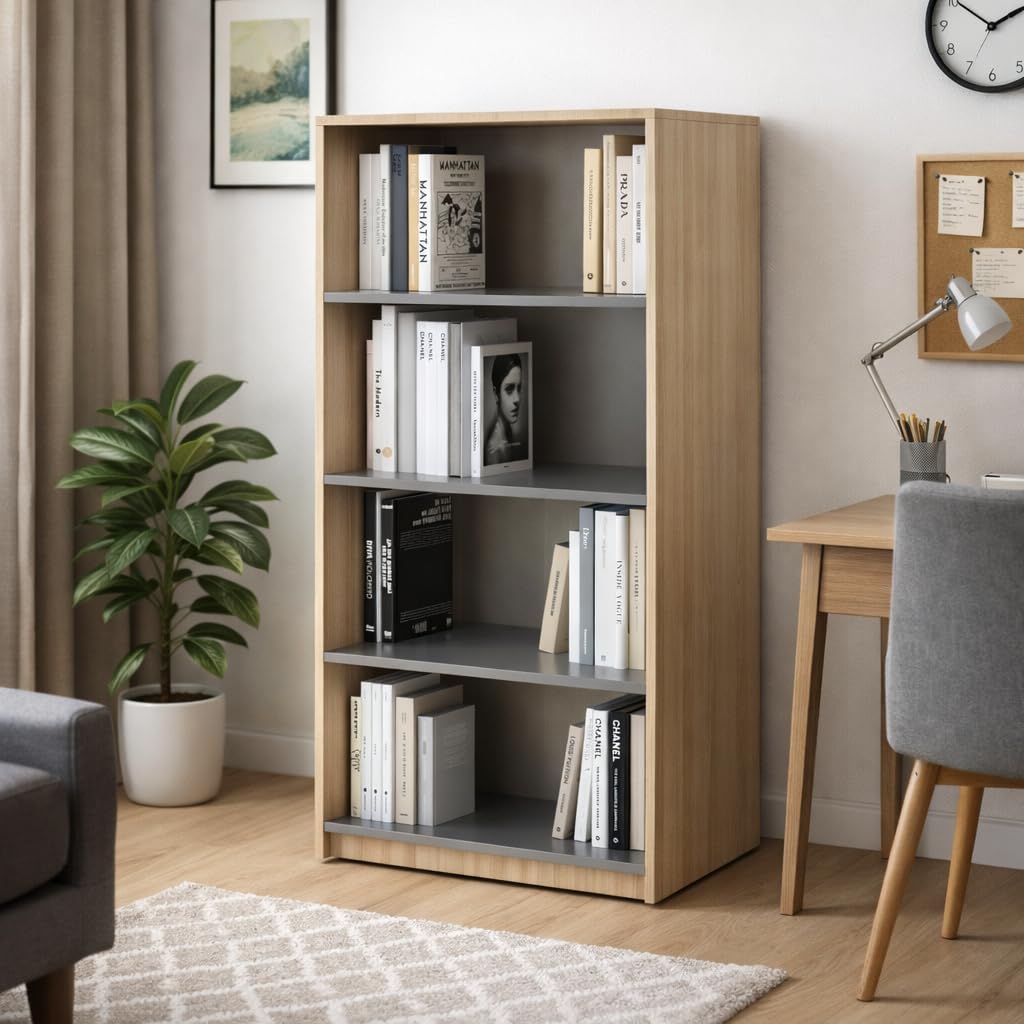 Zura Engineered Wood Open Book Shelf 60x40x120 CM
