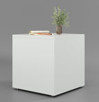 40x40x40CM Engineered Wood Larno Bedside Table with Open Shelf & Spacious Drawer