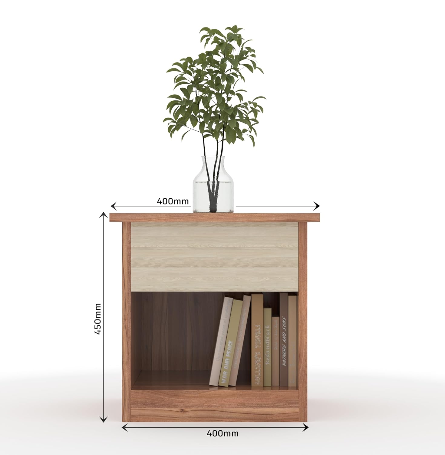 40x45x40CM Engineered Wood Nest Bedside Table