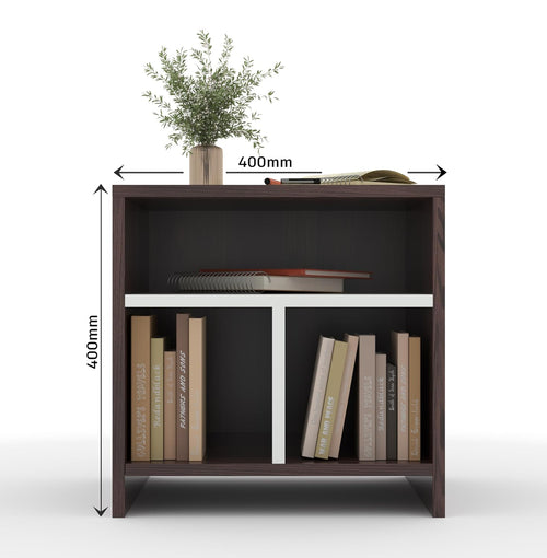 40x45x40CM Engineered Wood Urban Bedside Table with 3 Open Shelves for Storage