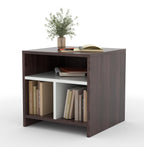40x45x40CM Engineered Wood Urban Bedside Table with 3 Open Shelves for Storage
