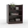 40x53x25CM Engineered Wood Square Verno Bed Side Table with 3 Open Shelves for Books