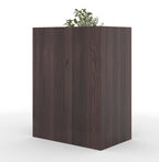 40x53x25CM Engineered Wood Square Verno Bed Side Table with 3 Open Shelves for Books