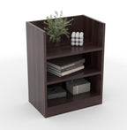 40x53x25CM Engineered Wood Square Verno Bed Side Table with 3 Open Shelves for Books