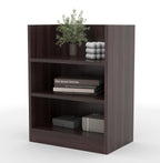 40x53x25CM Engineered Wood Square Verno Bed Side Table with 3 Open Shelves for Books