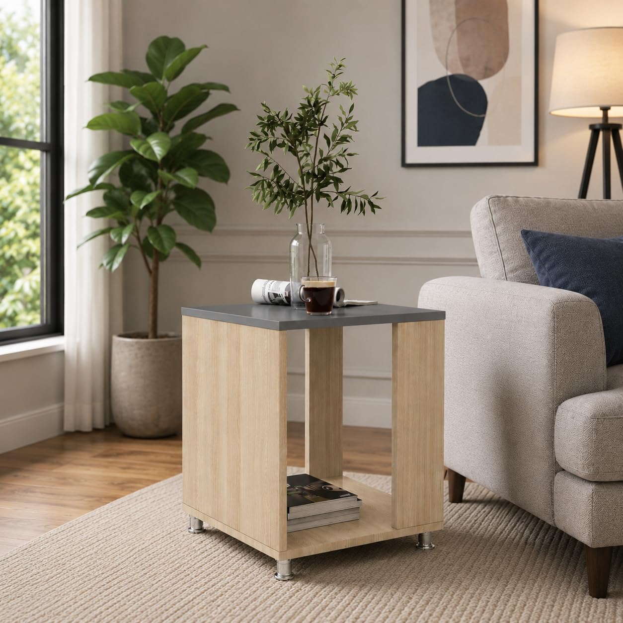 45x45x45CM Engineered Wood Square Side/End Table