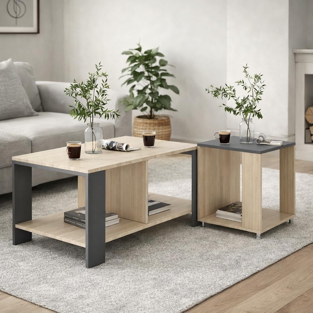 Engineered Wood Centre Table 50x90x45 CM with Corner