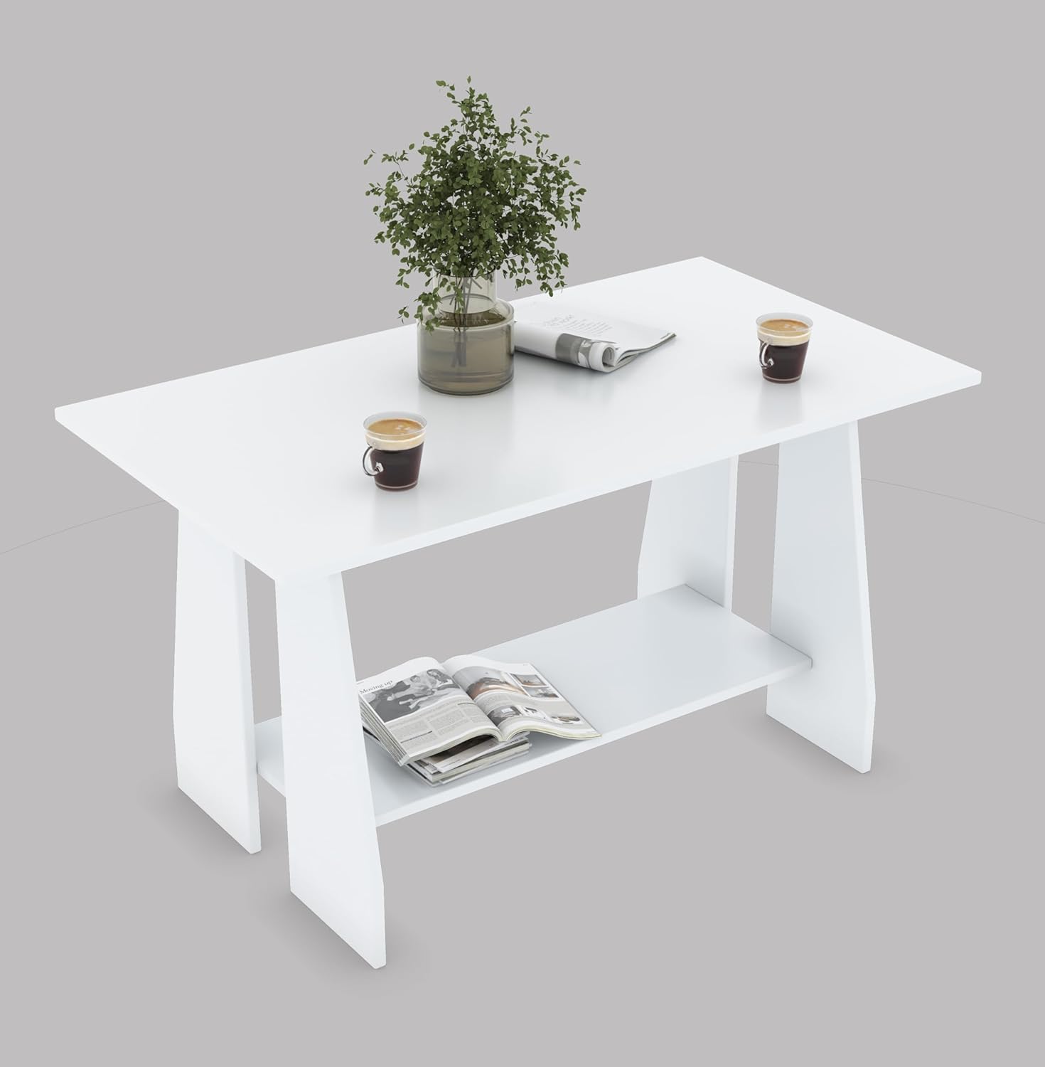 50x90x50 CM Engineered Wood Slant Leg Design Sovo Coffee Centre Table