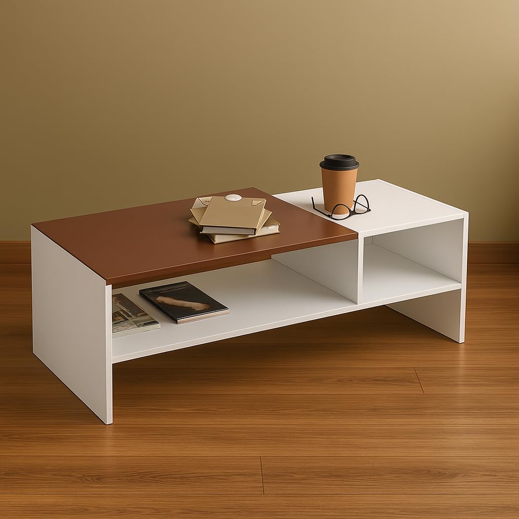 Vyra Coffee Table | Modern Wooden Center Table for Living Room & Office
