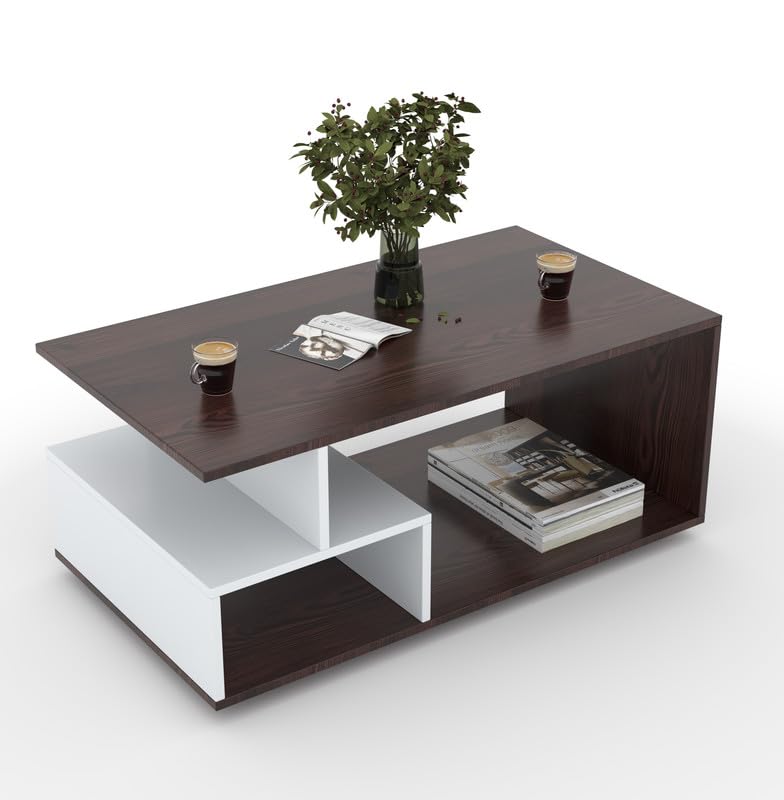 Engineered Wood Zentro Coffee Table 90x50x36 CM | Modern Zigzag