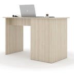 55*120*75 CM Engineered Wood Office Desk with Closed Cabinet & Storage Shelves