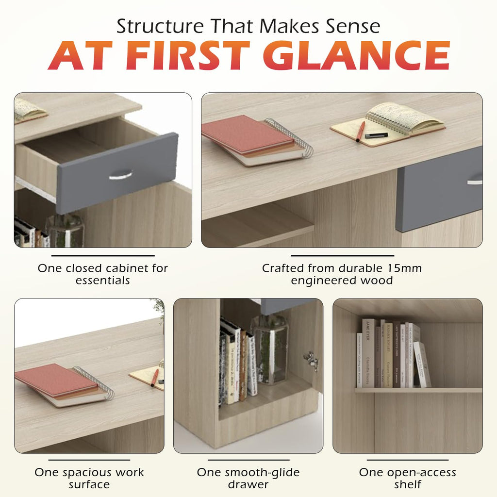 120x60x75cm Engineered Wood Study & Office Table
