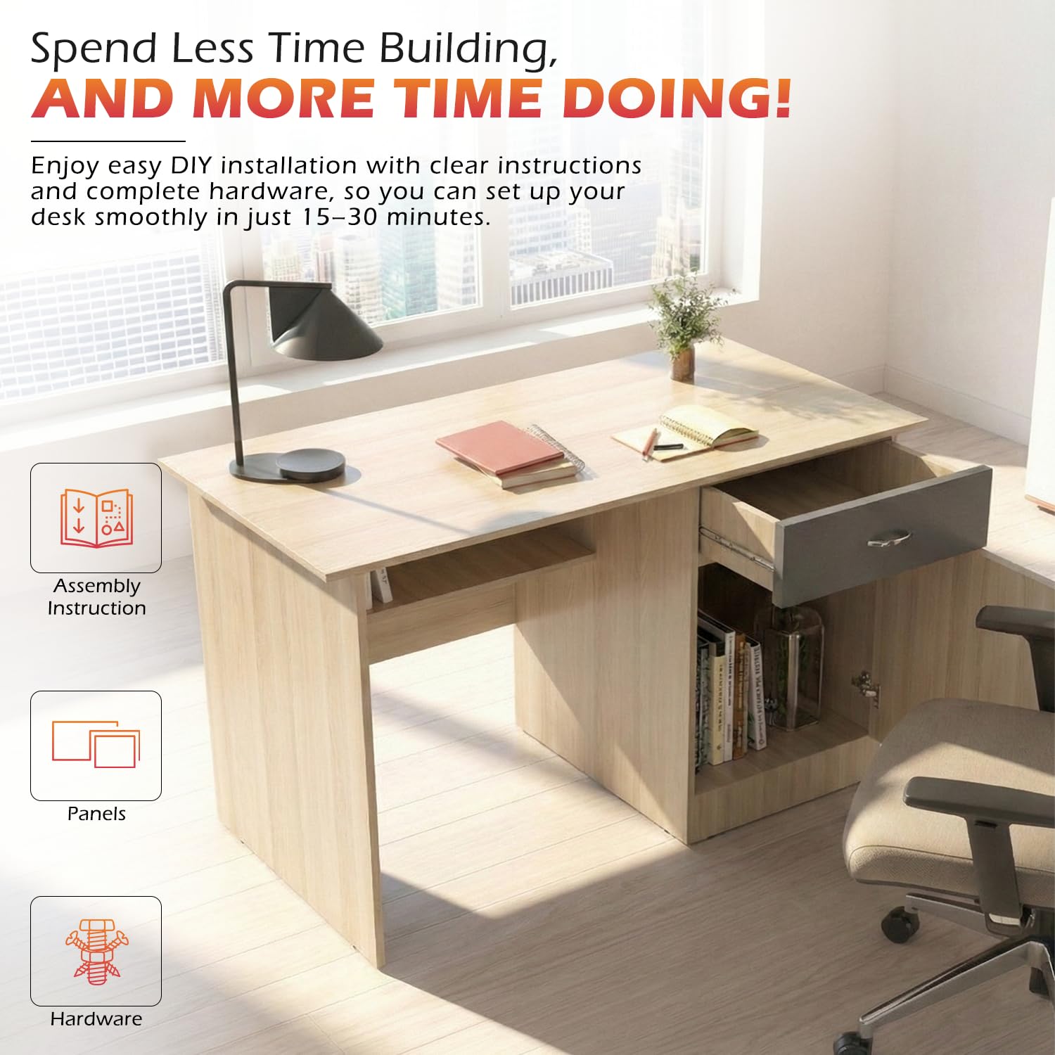 120x60x75cm Engineered Wood Study & Office Table