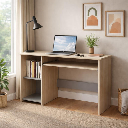 104x50x75CM Engineered Wood Study Table with Keyboard Tray